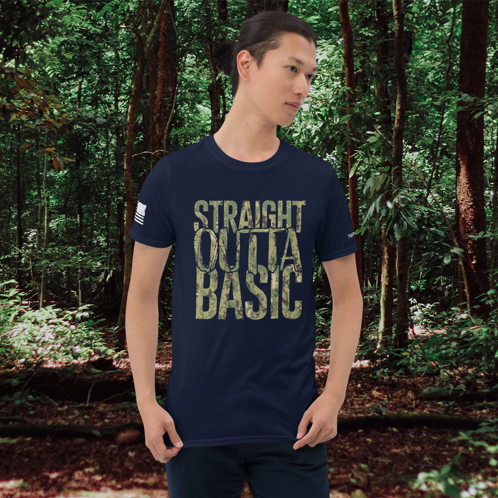 Straight Outta Basic - Navy Tee