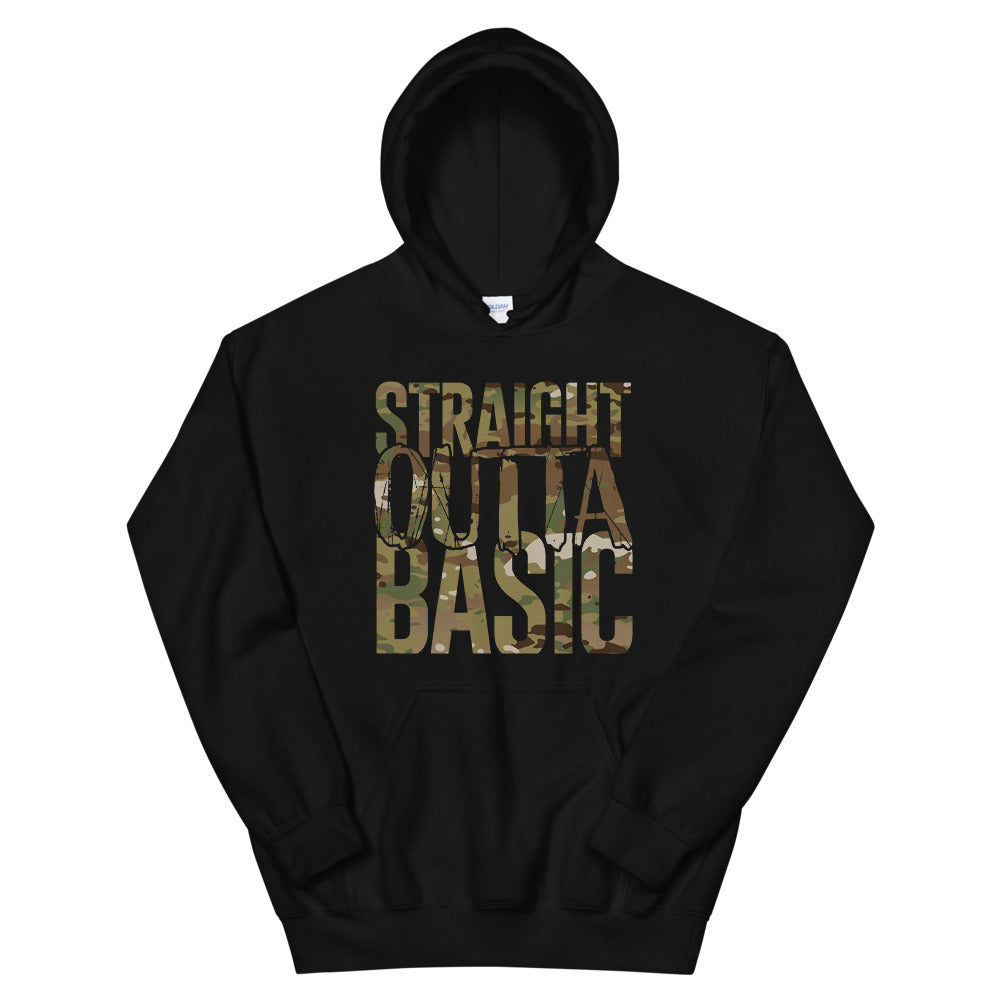 Straight Outta Basic - Army / Air Force / Space Force Hoodie